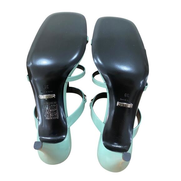 Gucci Slim Horsebit Slide Sandal Pacific Mint Green Mule Regent 75mm 38 8 - Picture 7 of 8